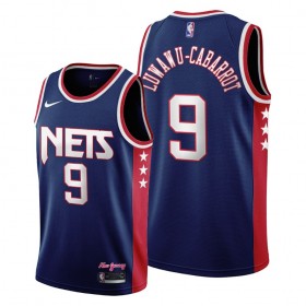 Dres Brooklyn Nets Timothe Luwawu-Cabarrot 9 Nike 2021-22 City Edition Throwback 90s Swingman